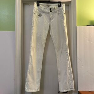 CAbi White Straight Leg Jeans